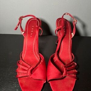 Debut Vibrant Red Strappy Heels
